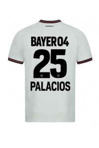 Bayer Leverkusen Exequiel Palacios #25 Jalkapallovaatteet Vieraspaita 2023-24 Lyhythihainen